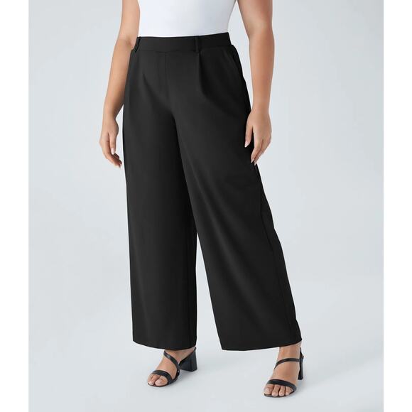 Halara Women's Black Flex High Waisted Pocket trouser Pants Size XL - Picture 1 of 10